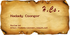 Hadady Csongor névjegykártya